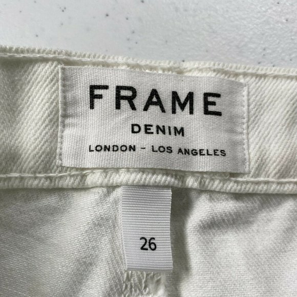 Frame Women's White Denim Jeans Skirt Size 26 100% - Picture 5 of 9